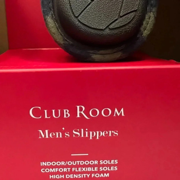 MEN'S CLUB ROOM SLIPPERS SIZE 6-7 & 8-9 SHEPRA LINED  BLUE GREEN PLAID UNISEX - Picture 7 of 9